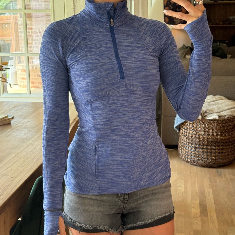 Lululemon Blue Quarter-Zip Top